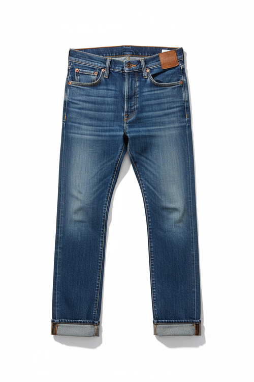 Classic blue denim jean trousers